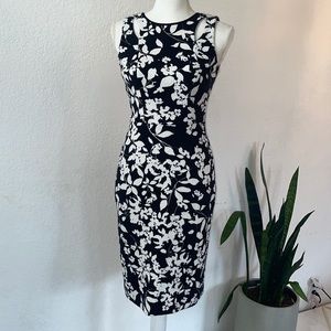 MAGGY LONDON Black and White Cutout Dress SZ 0